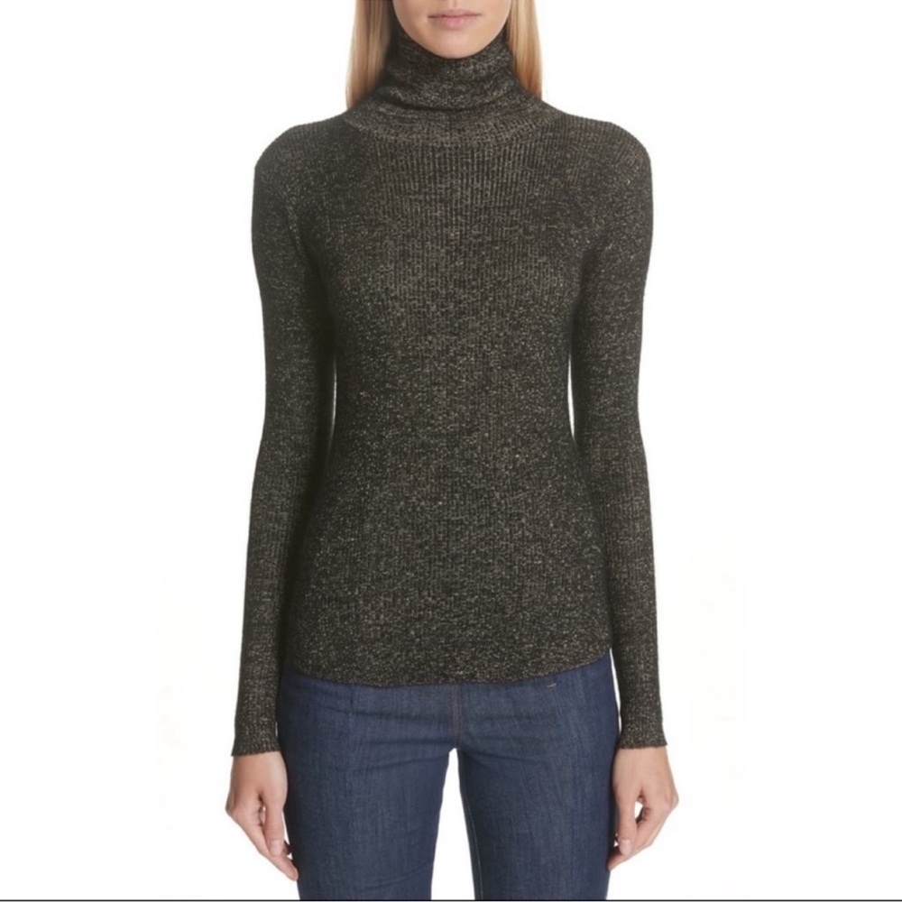 Ulla Johnson black and gold turtle neck sweater